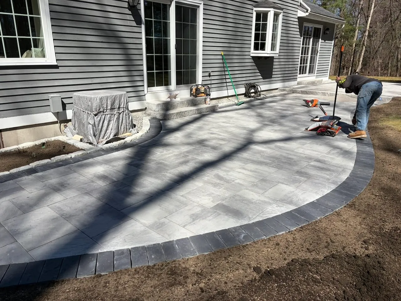 Charcoal-Bordered Paver Patio — Patios in Southern NH, NH