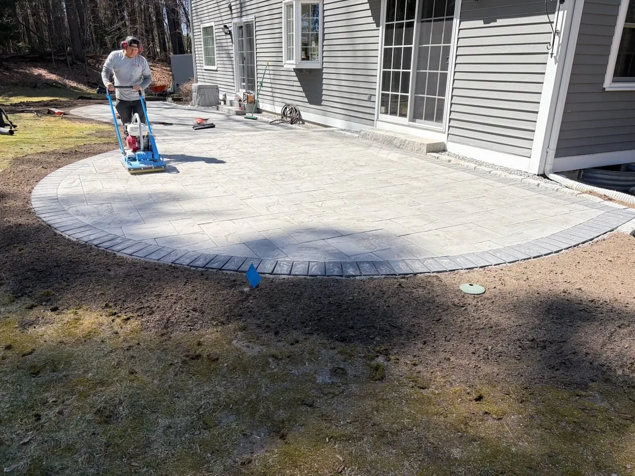 Curved Paver Patio Build — Patios in Southern NH, NH