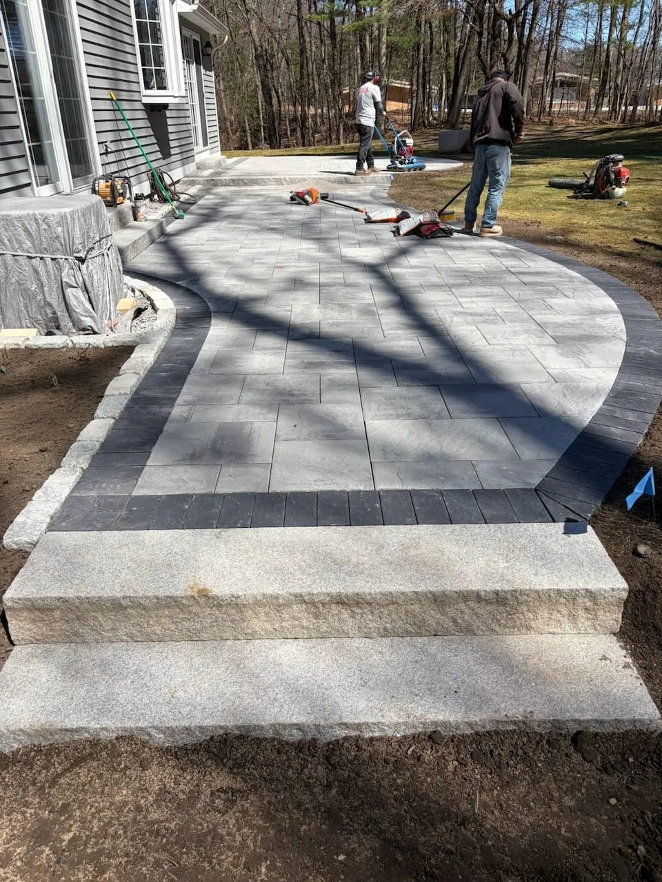 Curved Paver Patio Build — Patios in Southern NH, NH