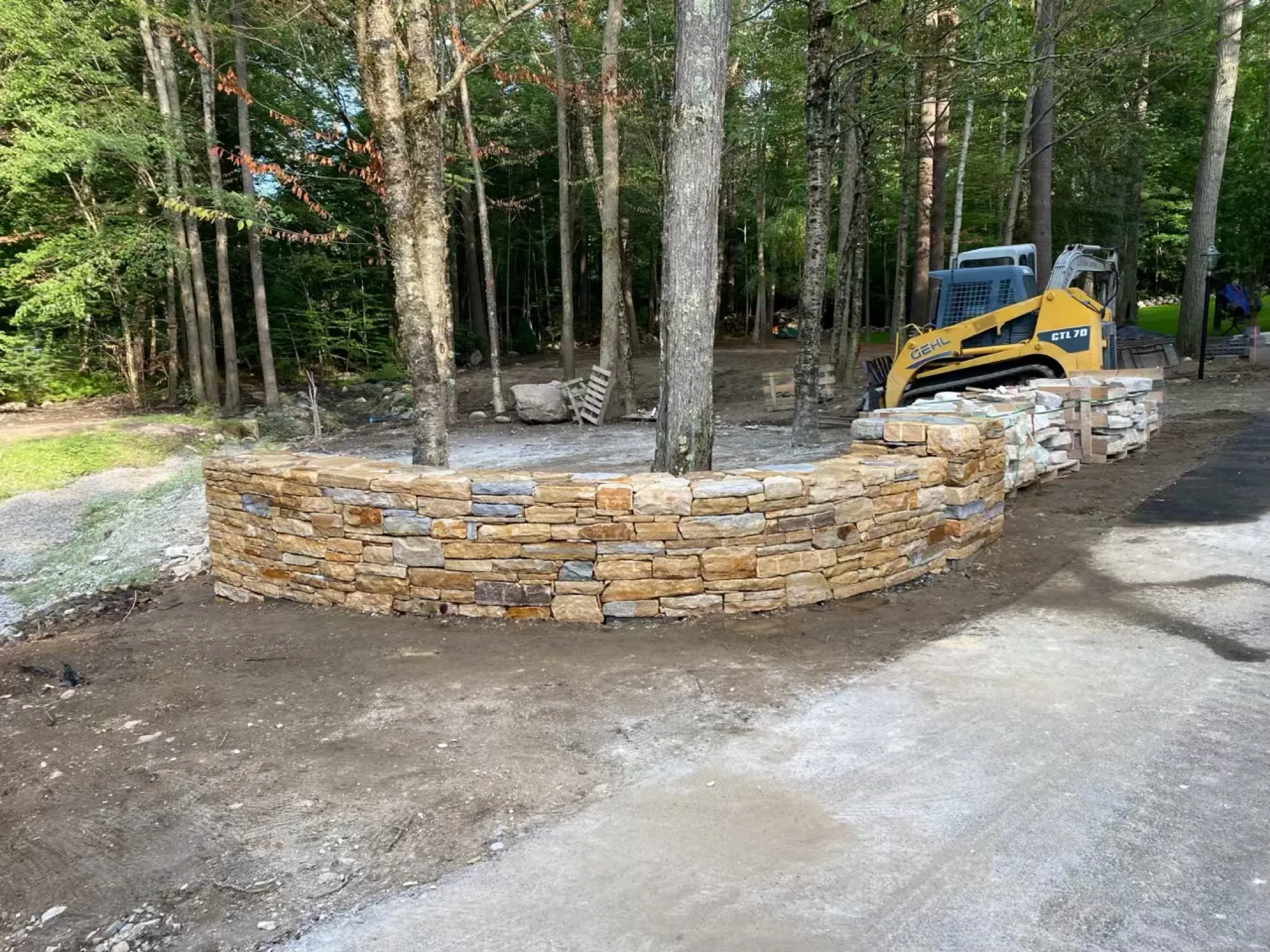 Curved Retaining Wall — Stone Walls in Amherst, NH