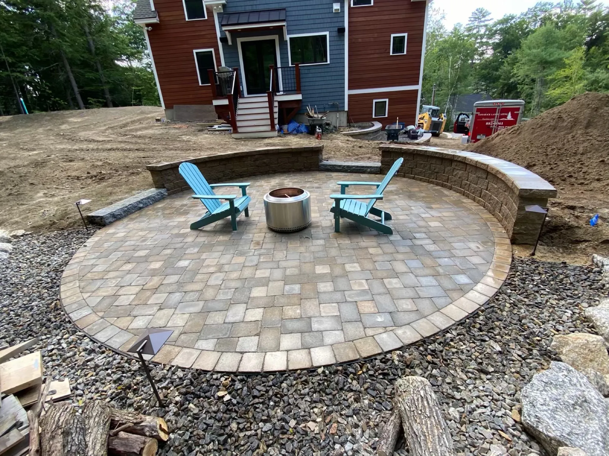 Circular Fire Pit Patio — Fireplaces & Pits in Windham, NH