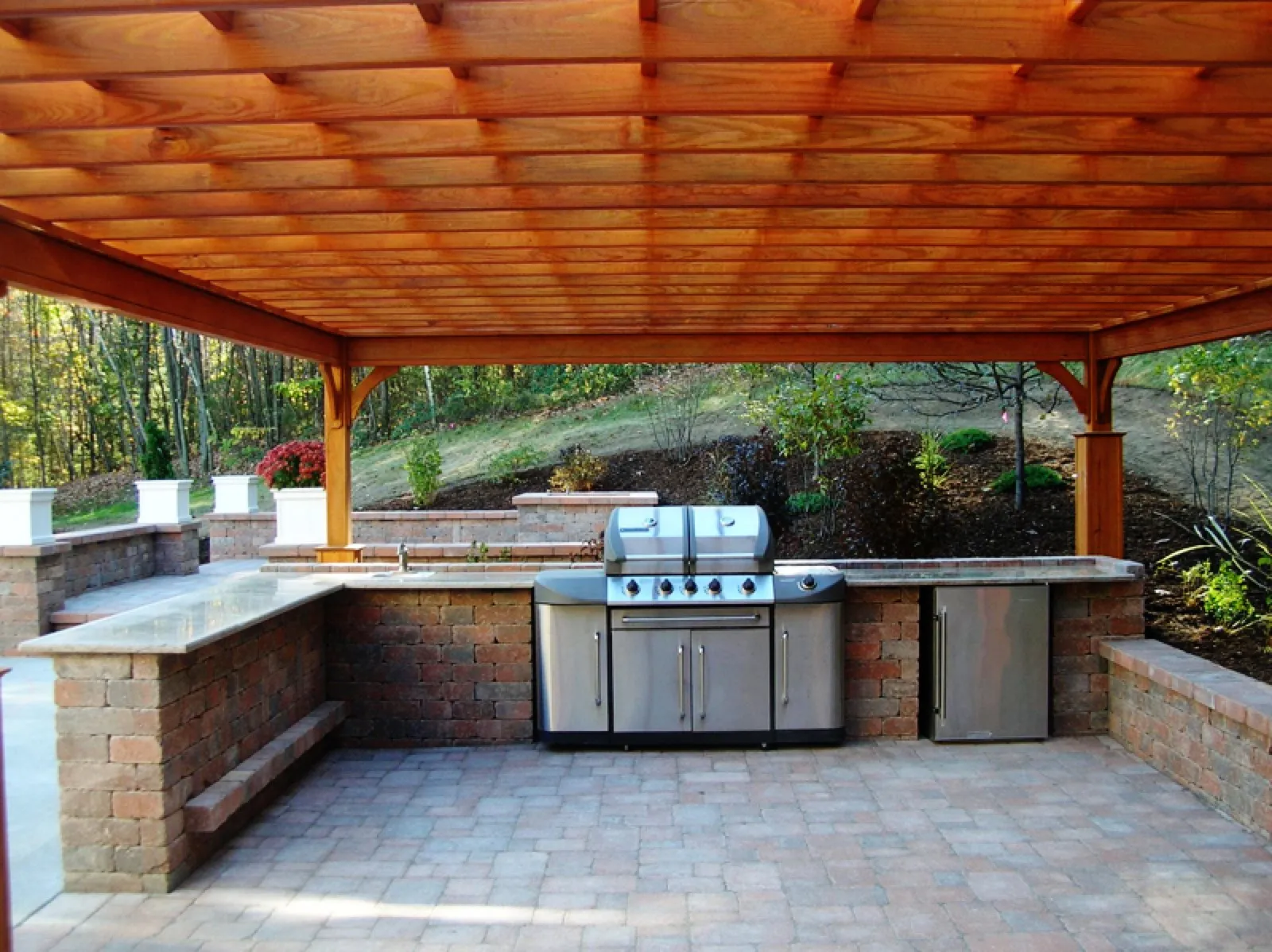 Outdoor Kitchen & Pergola — Outdoor Kitchens in Nashua, NH
