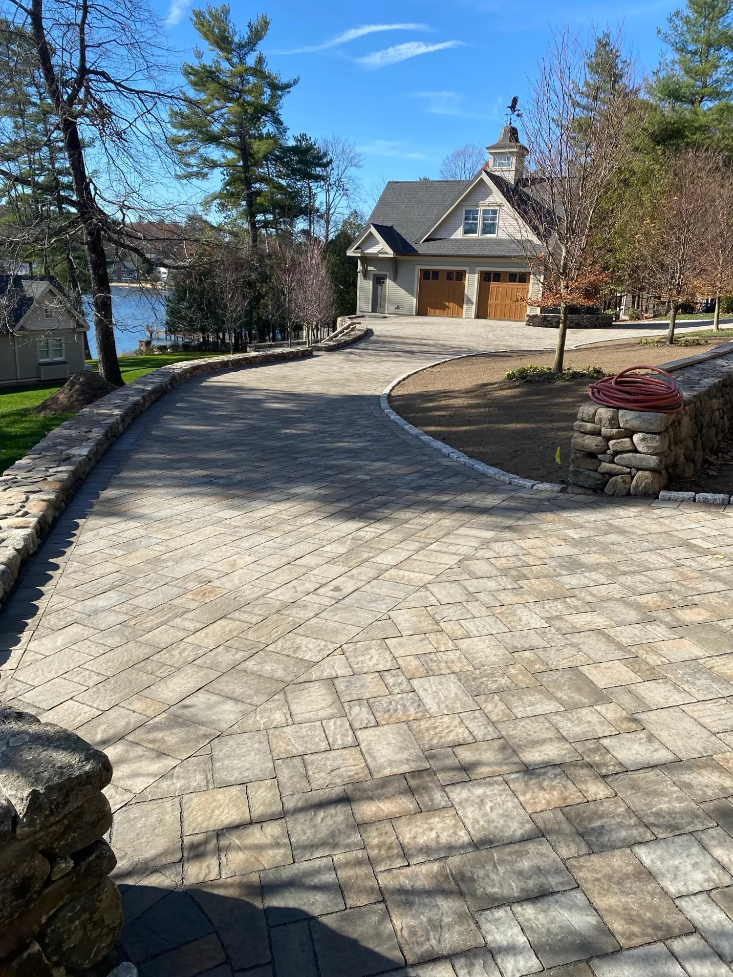 Lakeside Paver Driveway — Walkways in Windham, NH