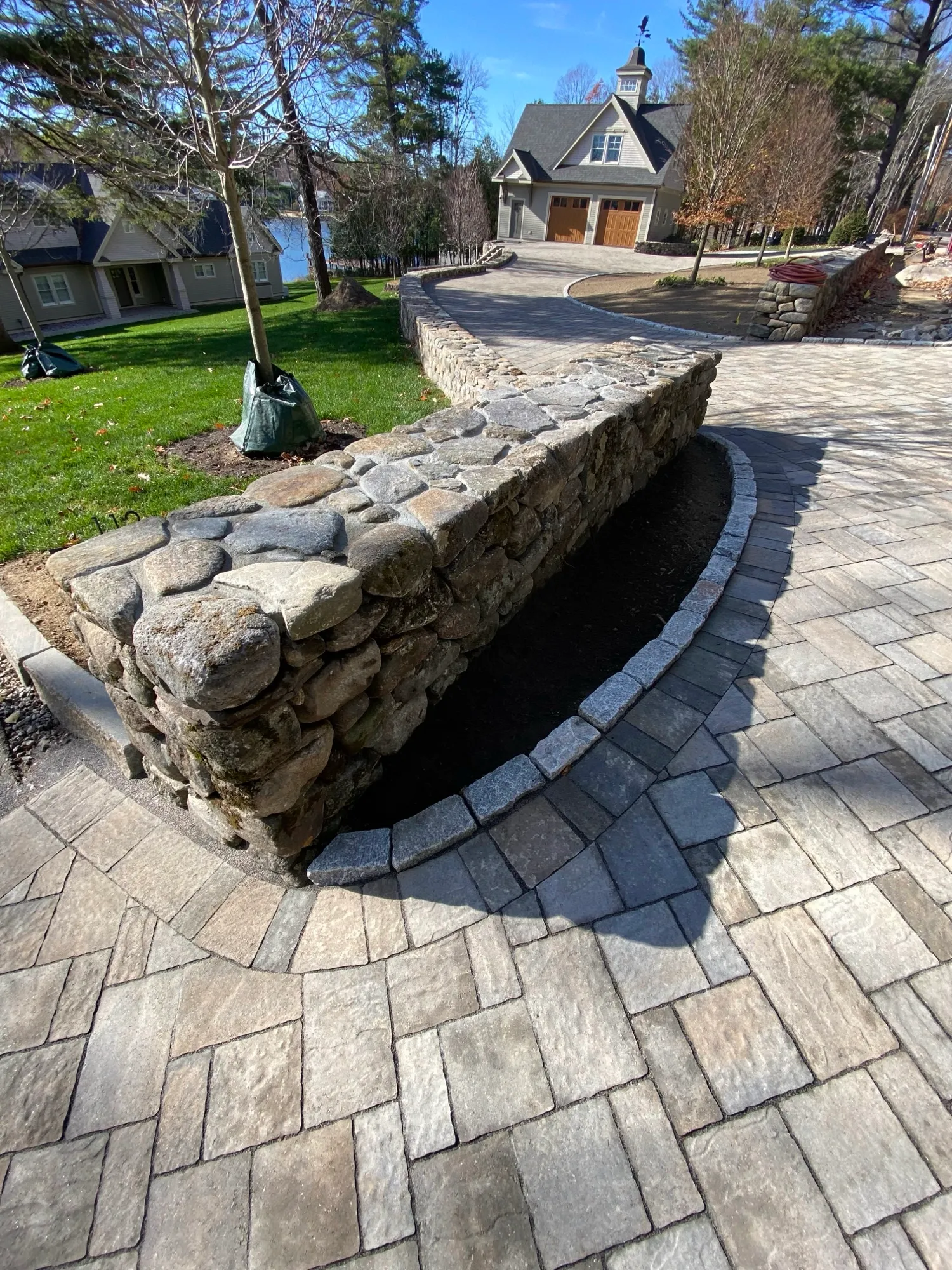 Lakeside Fieldstone Wall — Stone Walls in Windham, NH